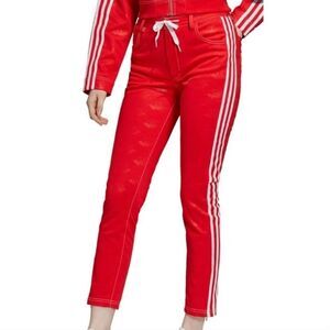 Adidas Original X Fiorucci Trackpant Red Pants EK4786 3 Stripe Logo XS‎ MSRP$120